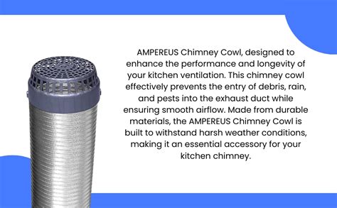 AMPEREUS 6" Cowl Cover for Kitchen Chimney Exhaust Duct Pipe : Amazon ...