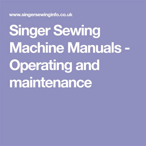Image result for Singer Sewing Machine Operating Manuals