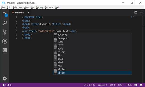 Image result for Vscode HTML