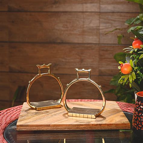 Handcrafted Classic Brass Metal Polo Stirrups with Square Base | Horse ...