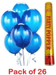 GSV PO25 Metallic Blue Balloon with Party Popper/Confetti For Party ...