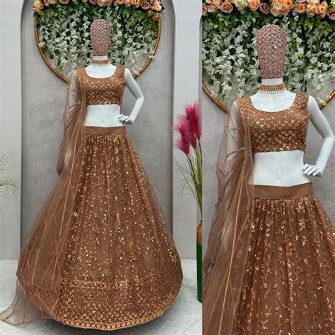 Buy Latest Brown Color Lehenga Choli Online at Best Price– Joshindia
