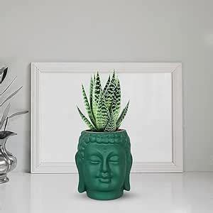 SHAVI DE Buddha 6 Inch Ceramic Pots for Indoor Plants, Planters, Flower ...
