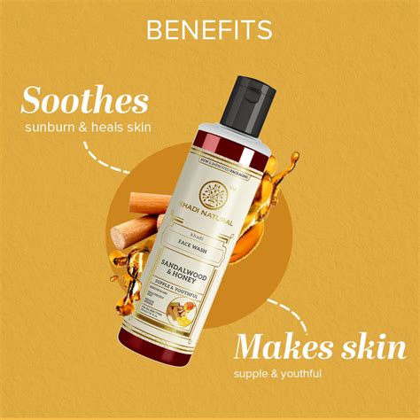 Khadi Natural Sandalwood & Honey Face Wash | Buy Ayurvedic Sandalwood ...