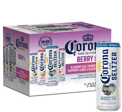 Amazon.com: Corona Hard Seltzer Berry Mix Variety Pack Gluten Free, 12 ...