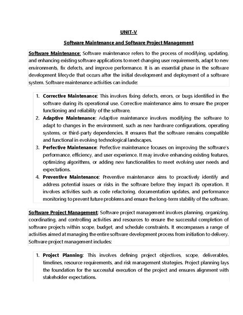 Software engineering unit 5 - UNIT-V Software Maintenance and Software ...
