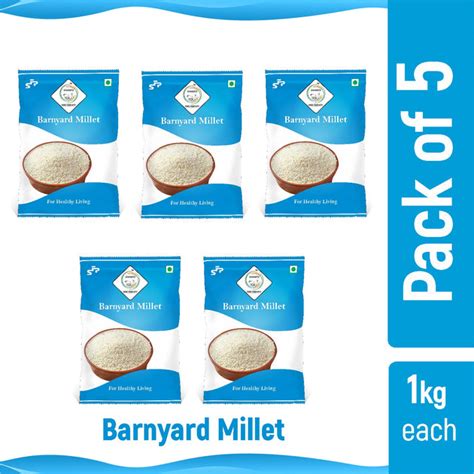 SWASTH Unpolished And Natural Barnyard Millet 05kg Pack of 5 - 1Kg Eac ...
