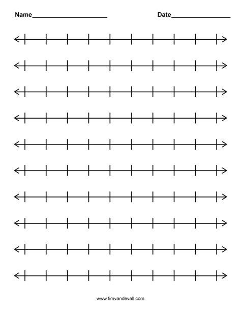 blank-number-line-templates - Tim's Printables
