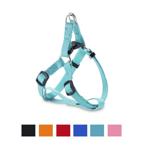Vibrant Life Solid Polyester Step-In Dog Harness, Teal, 8-14 in ...