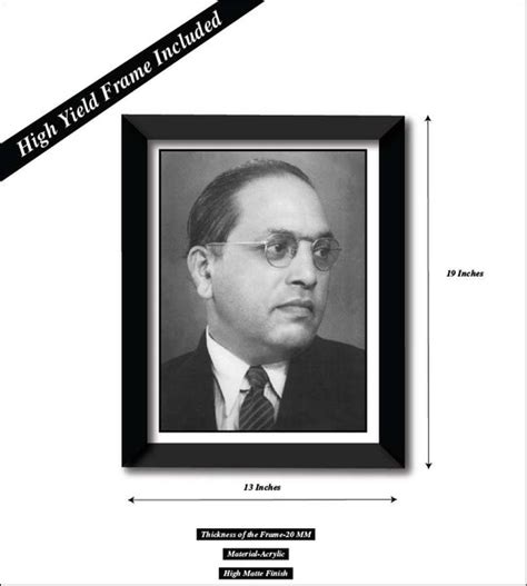 Dr Bhimrao Ramji Ambedkar Wall Frame ( Mount / Glass /13 X19 inch ...