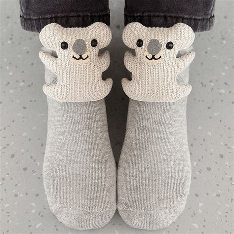 3D Knit Animal Socks, Funny Animal Socks Hand Crocheted, Winter Cotton ...