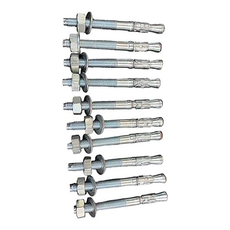 Wedge Type Fully Threaded Design Expansion Zinc Plated Anchor Bolts ...