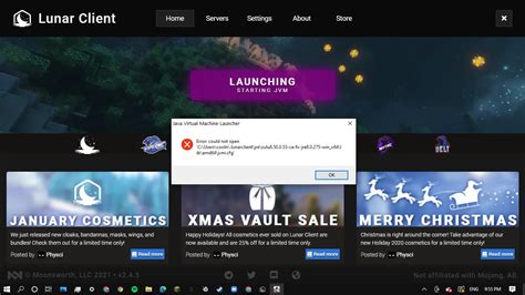 Lunar Client Error Java Launch Fail 的图像结果