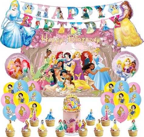 Princess Birthday Party Decoration Supplies Princess Background Balloon ...