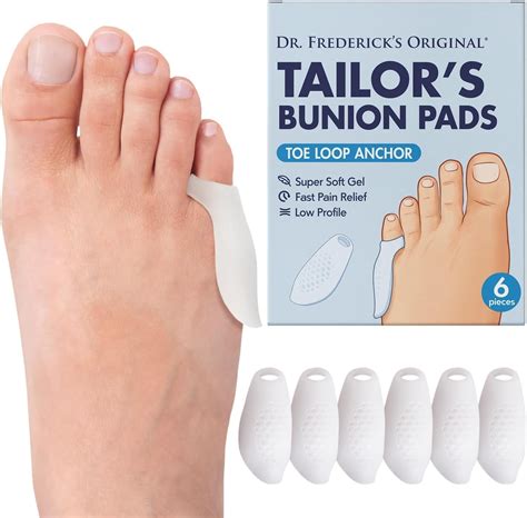 Dr. Frederick's Original Tailor's Bunion Pads - 4 Pads - Soft Gel Bunionette Pad - Shield ...