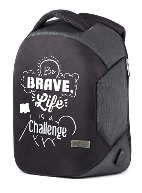 Buy THE CLOWNFISH Be Brave Laptop Backpack with USB Port – The Clownfish