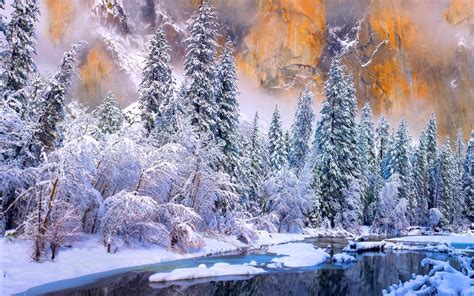 Yosemite National Park Winter Scenery Wallpapers - Wallpaper Cave