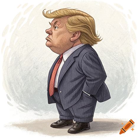 Cartoon caricature of Donald Trump as a corn cob wearing a suit ...