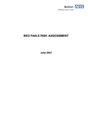 Fillable Online Bed Rails Risk Assessment - Disability Funding ...