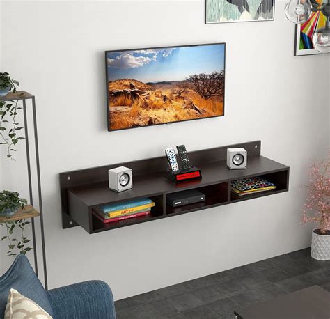 BLUEWUD Reynold Engineering Wood Wall Mount TV Entertainment Unit Set ...