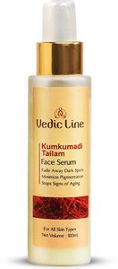 Vedic Line Kumkumadi Tailam Serum Improves Skin Texture & Dullness To ...