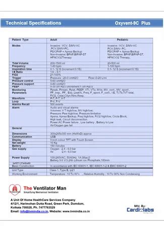 ICU Ventilator - Cardiolab Oxyvent 9C Plus Trader - Retailer from Kolkata