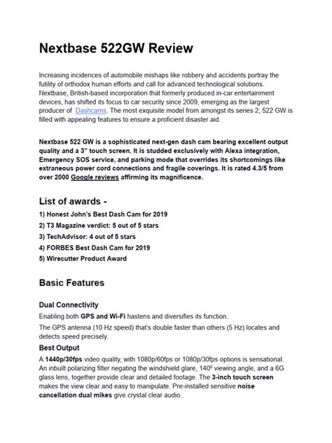 Image result for Nextbase 522Gw App Tutorial