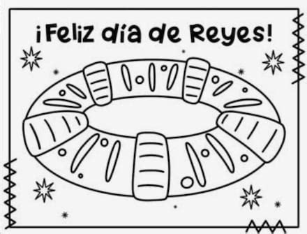 Dibujos de Rosca de Reyes para colorear mientras esperas el 6 de enero