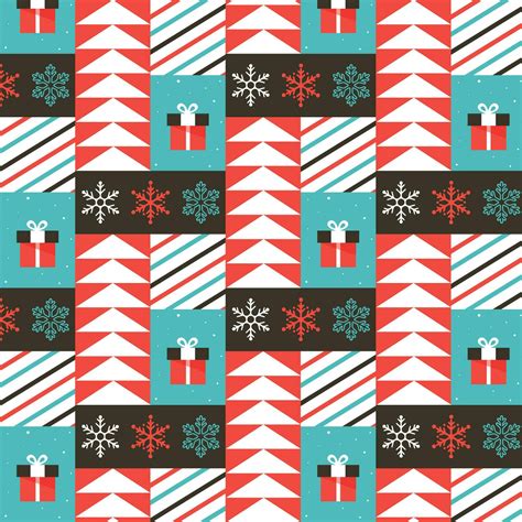 christmas background with snowflakes. New Year's pattern in Bauhaus ...