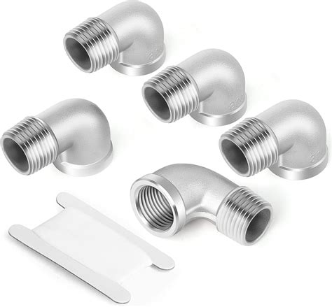 Buy TAISHER 2PCS 304 Stainless Steel 90 Degree elbow,1/2 Inch NPT Male ...