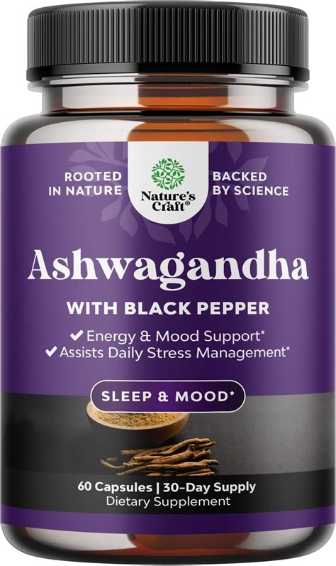 NaturesCraft Premium Ashwagandha Root Powder Capsules - Natural India ...