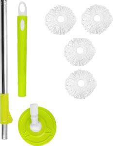 WDS ®360 Degree Spin Mop Stick Expandable Stainless Steel Rod With 4 ...