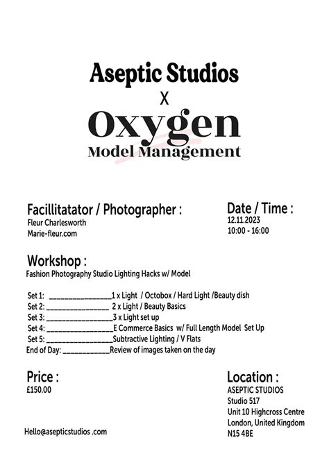 Fashion Photography Studio Lighting Hacks, Aseptic Studios, London, 12 ...