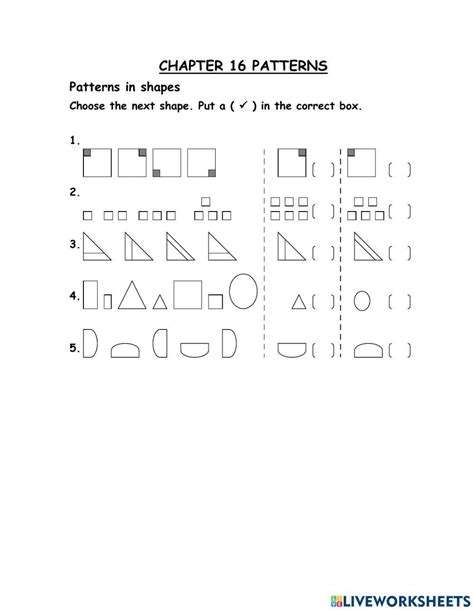 Math Shape Patterns Worksheets 的图像结果