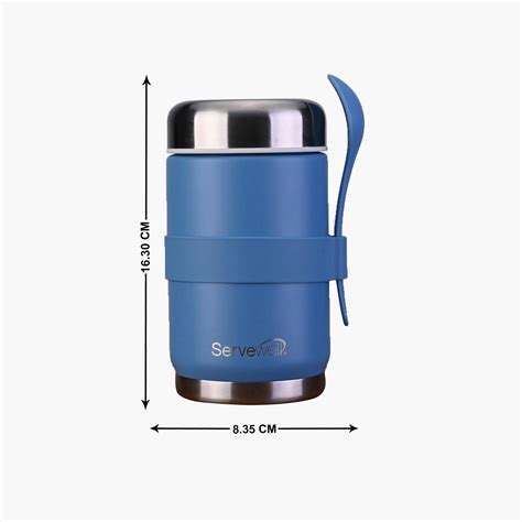 Buy SERVEWELL Hydration Stainless Steel Vacuum Lunch Box - 540ml from ...