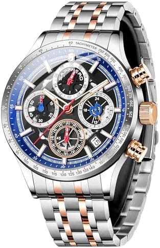 Sapphero Watches for Mens Quartz Movement Stainless Steels Strap ...