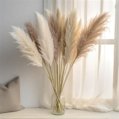 Amazon.com: 40 Inches Natural Dried Pampas Grass Tall – 10 Stems Tall ...