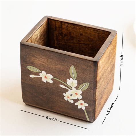 Bella Mango Wood Cutlery Stand - IKIRU