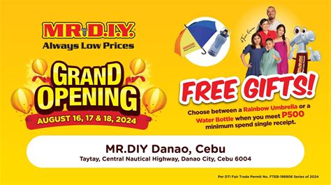 GRAND OPENING: MR.DIY Danao, Cebu, Danao City, Cebu, 16 August to 18 ...