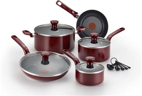 Amazon.com: T-fal Excite Nonstick Cookware Set 14 Piece Oven Safe 350F ...