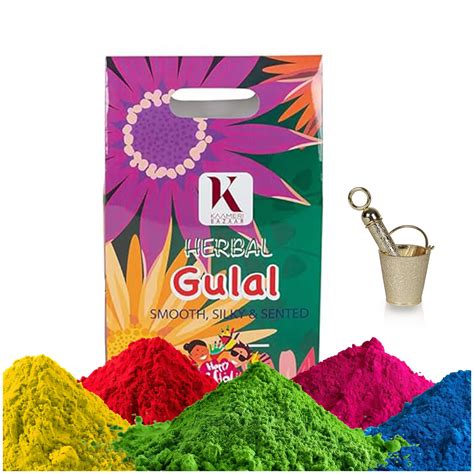 Buy Kaameri Bazaar Starch Holi Gulal, Skin Friendly Holi Colour, Herbal ...