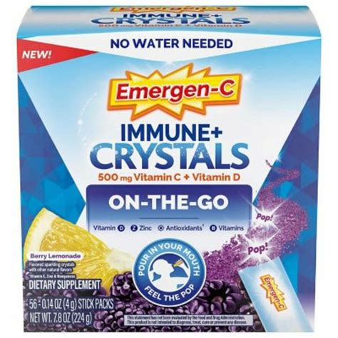 Emergen-C Immune + Crystals 500 Mg Vitamin C + Vitamin D On-the-go ...