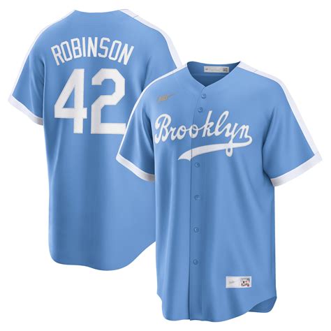 Men’s Brooklyn Dodgers Jackie Robinson Nike Light Blue Alternate ...