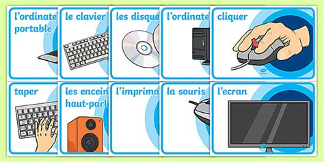 ICT Area Display Words French (teacher made) - Twinkl