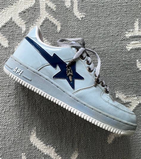 Bape Bape Chrome Hearts Blue & Grey Sterling Silver 2006 Bapestas ...