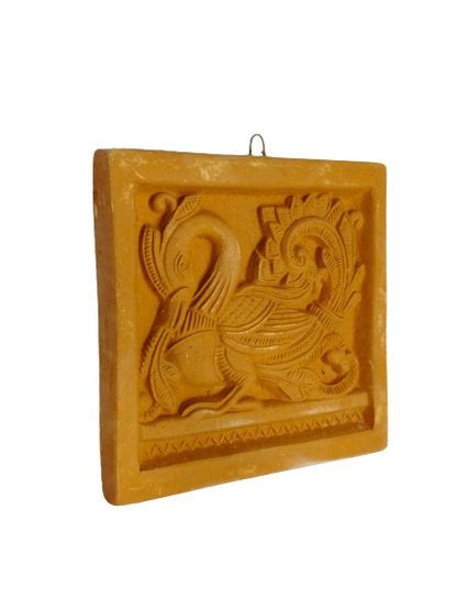 Rustic Charm Meets Modern Style: 6x6 Inch Terracotta Wall Hanging - Un ...