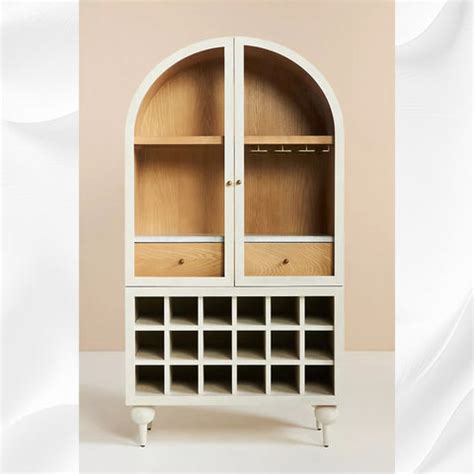 Fern Single Drawer Bar Cabinet White – Luxury Handicrafts
