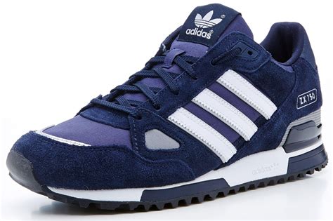 adidas Originals Men’s ZX 750 trainers suede navy blue & white G40159 ...