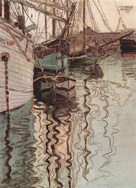 Harbor of Trieste (1907; Vienna, Austria) by Egon Schiele – Artchive