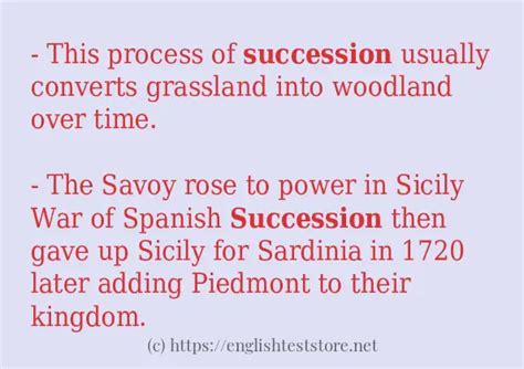 Image result for Example of Succession